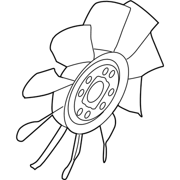 Ford E-150 Econoline Cooling Fan Assembly - 7C3Z-8600-B