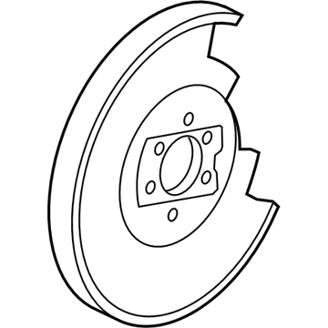 Ford 4L3Z-2C028-AA Backing Plate, Rear Passenger Side