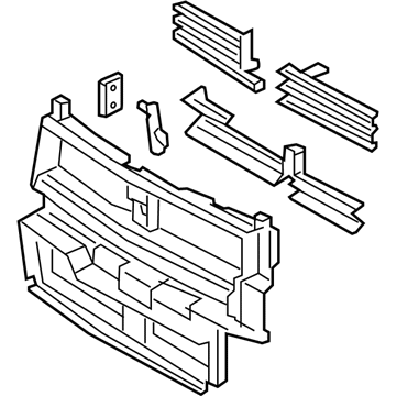 Ford HP5Z-8475-A Radiator Shutter Assembly, Front