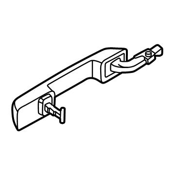 Ford ML3Z-1626604-HC Handle, Outside, Satin Chrome, Rear Outer Passenger Side