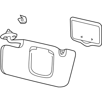 Ford DR3Z-7604105-DB Sunvisor, Driver Side