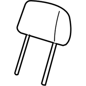 Ford 4L2Z-78611A08-AAF Headrest, Black, Center