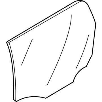 Ford YS4Z-7425712-BB Door Glass, Rear Passenger Side