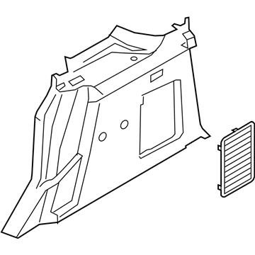 Ford KT1Z-1731013-AA Side Trim Panel, Gray, Rear Lower Driver Side