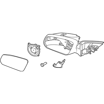 Ford DR3Z-17682-AA Mirror Assembly, Black, Passenger Side