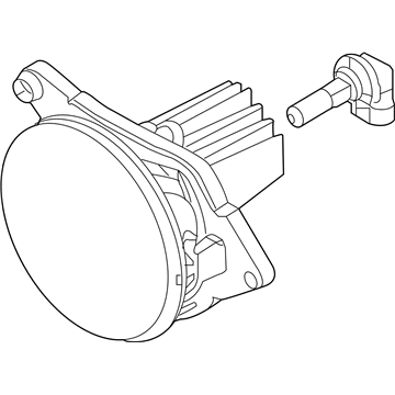 Ford DR3Z-15200-C Fog Lamp Assembly, Front Passenger Side