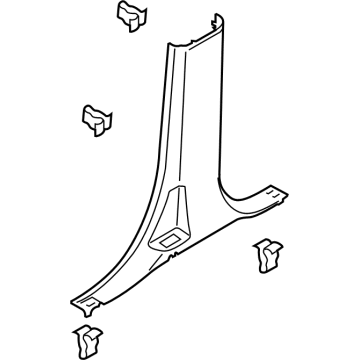 Ford FL3Z-1624346-AG Lower Center Pillar Trim