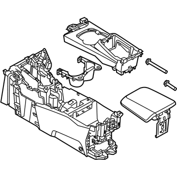 2013 Ford Focus Center Console Base - CV6Z-58045A36-CB