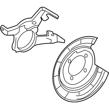 Ford CL8Z-2B540-A Backing Plate, Rear Passenger Side