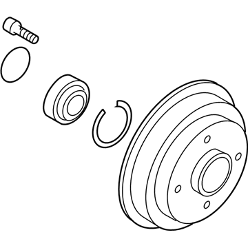 Ford 9S4Z-1113-A Hub & Drum, Rear