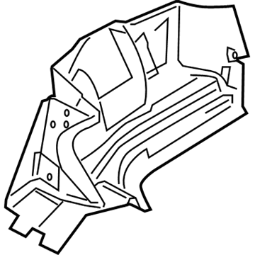 Ford 8G1Z-5445422-AA Trunk Side Trim, Rear Passenger Side