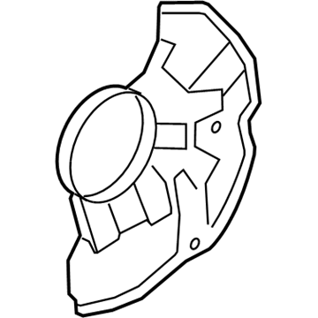 Ford 6E5Z-2K005-AA Splash Shield, Front Driver Side