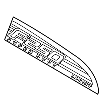 Ford CC3Z-16720-FA Nameplate, Front Passenger Side
