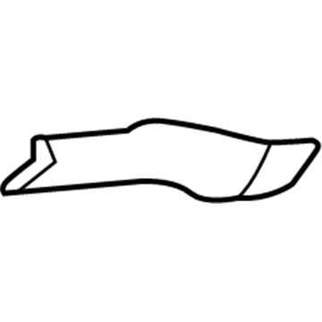 Ford 8A4Z-17626-AB Wheel Opening Molding Lower Extension, Rear Passenger Side