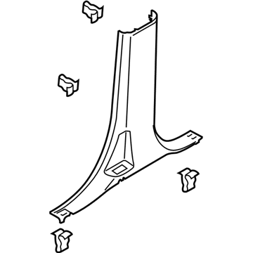 Ford HC3Z-2624346-AB Upper Center Pillar Trim, Inner Passenger Side