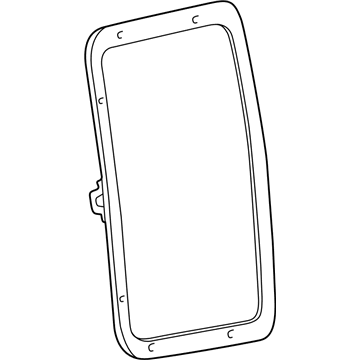 Ford F81Z-2829710-AA Glass, Green, Rear Passenger Side