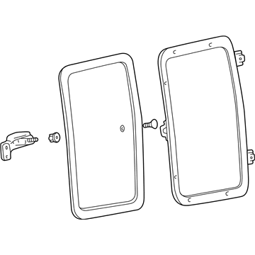 Ford 9C3Z-2825712-A Glass Assembly, Green, Rear Passenger Side