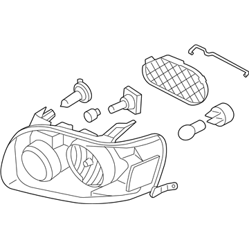 Ford 7L8Z-13008-A Headlamp Assembly, Front Passenger Side