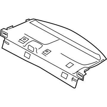Ford AG1Z-5446668-AA Package Tray Trim, Charcoal Black, Rear