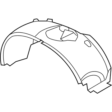 Ford 8C3Z-16054-B Fender Liner, Front Passenger Side