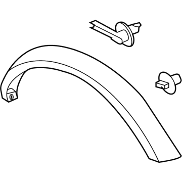 Ford M2DZ-1029038-AA Wheel Opening Molding, Black, Rear Passenger Side
