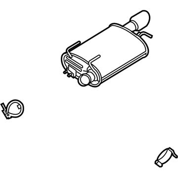 Ford DR3Z-5230-C Muffler, Front Passenger Side