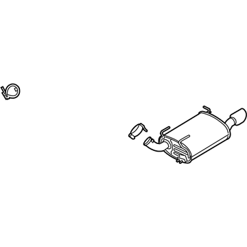 Ford DR3Z-5230-G Muffler, Front Driver Side