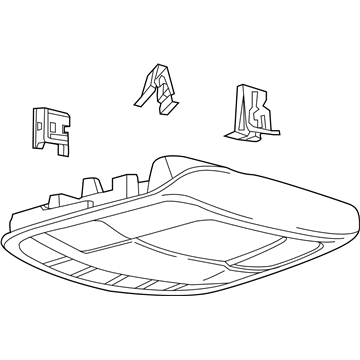 Ford HC3Z-28519A58-EA Overhead Console, Gray, Upper