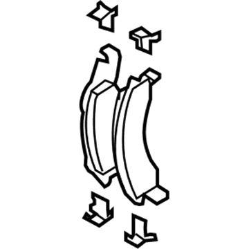 Ford 8C2Z-2200-A Brake Pads, Rear