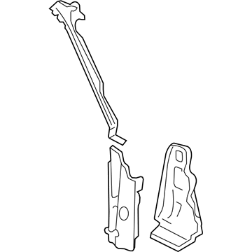 Ford XW7Z-54025A00-AA Hinge Pillar, Front Passenger Side