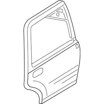 Ford 7L1Z-4024631-A Door Assembly - Rear - Less Hinges, Driver Side