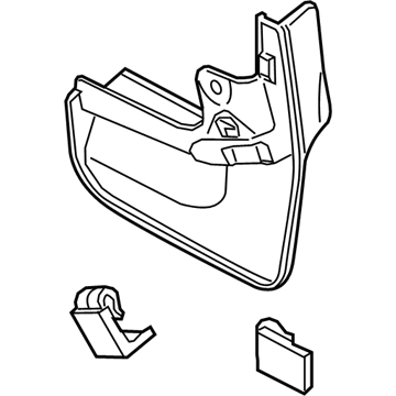Ford DT1Z-16A550-B Mud Guard, Rear Passenger Side