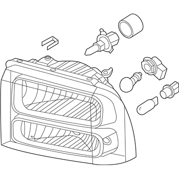 Ford 6C3Z-13008-AB Headlamp Assembly, Front Passenger Side