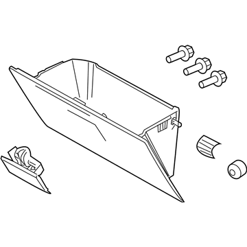 Ford 8C3Z-2506024-AC Glove Box Assembly, Charcoal, Front Driver Side