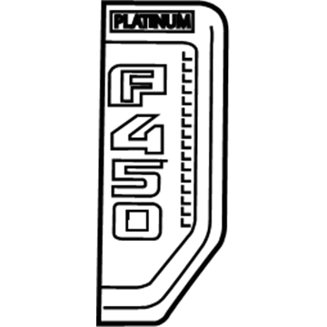Ford HC3Z-16720-EE Nameplate, Front Passenger Side