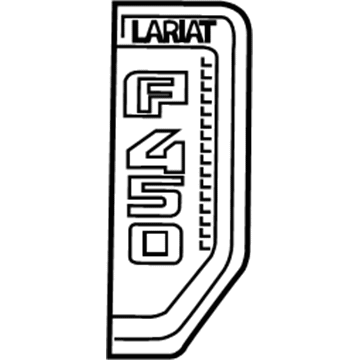 Ford HC3Z-16720-CE Nameplate, Front Passenger Side