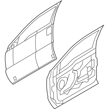 Ford 9C3Z-2520124-F Door Shell, Front Passenger Side