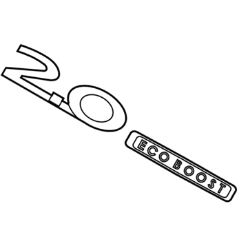 Ford DP5Z-7842528-A Nameplate, Rear