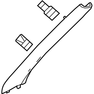 Ford 9L8Z-7803599-AB Windshield Pillar Trim, Camel, Driver Side