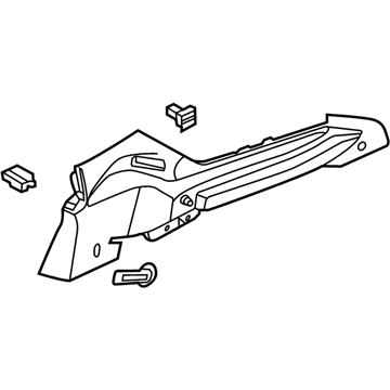 Ford F1EZ-5846808-AA Upper Trim Panel, Rear Passenger Side