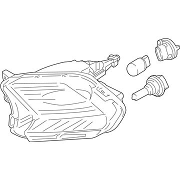 Ford GJ5Z-13200-C Fog Lamp Assembly, Front Passenger Side