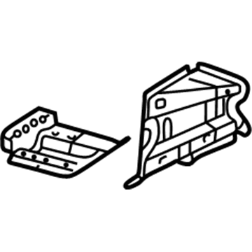 Ford YW4Z-54101A72-AA Inner Side Rail Gusset, Front Passenger Side