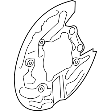 Ford Police Interceptor Utility Brake Backing Plate - L1MZ-2C028-D
