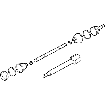 Ford 8S4Z-3B436-A Axle Assembly, Front Passenger Side
