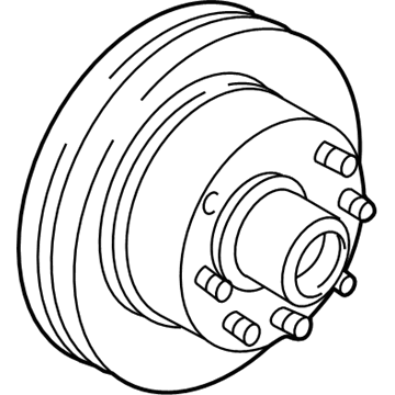 Ford 4U2Z-1V102-B Hub & Rotor, Front