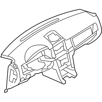Ford AH6Z-5404320-AC Instrument Panel, Camel