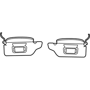 2005 Mercury Monterey Sun Visor - 5F2Z-1704105-CAE