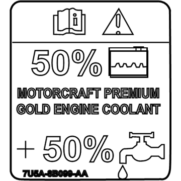 Mercury 7U5Z-8B099-A Label