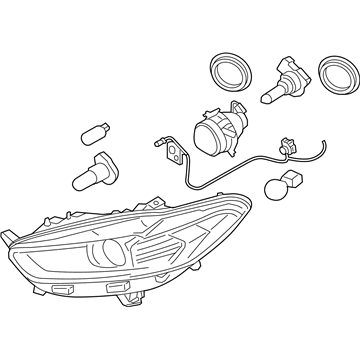 Ford DS7Z-13008-A Headlamp Assembly, Front Passenger Side