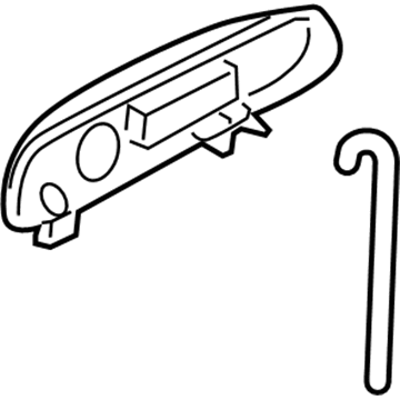 Ford 6L2Z-7826605-AA Handle, Outside, Black, Rear Outer Driver Side